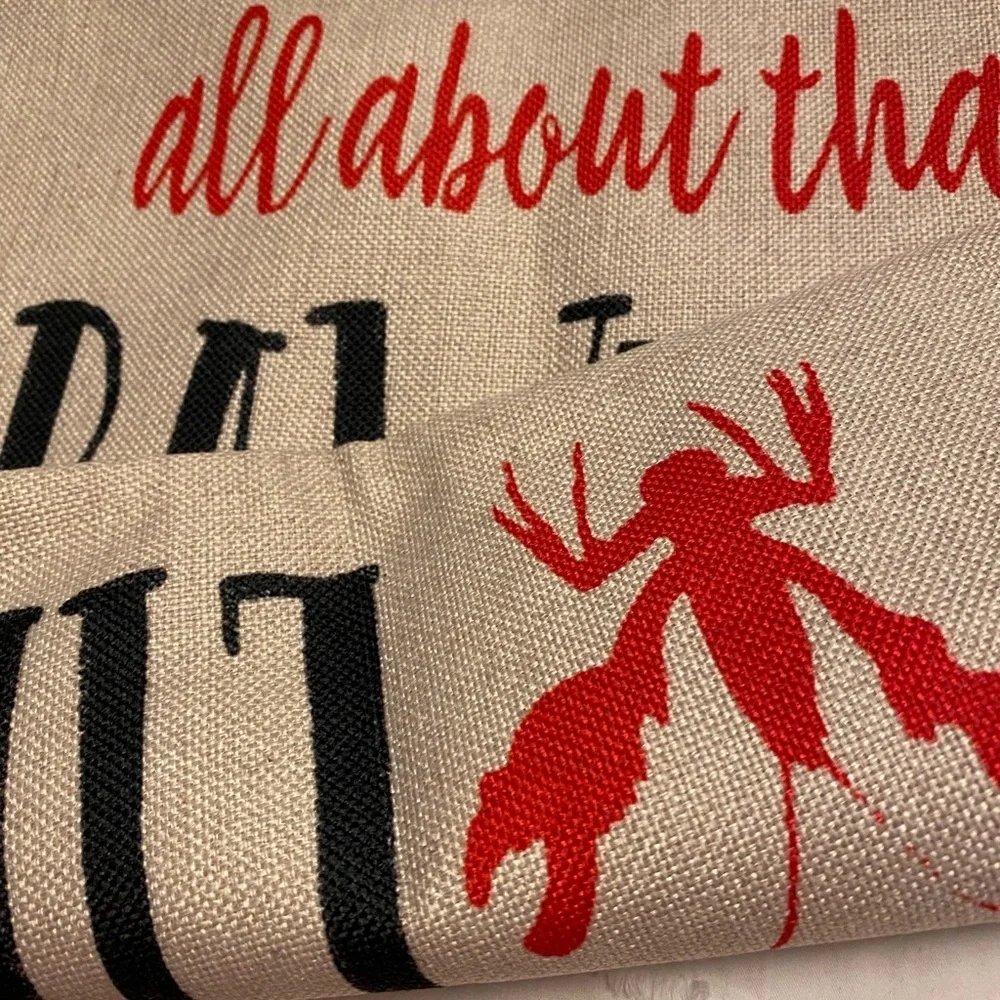 Pillow cover slip “All about that crawfish life” new OSB